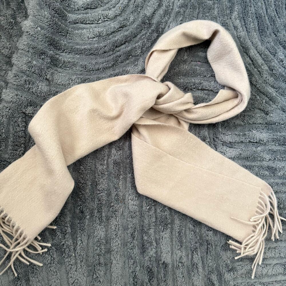 House of Bruar | Cashmere Beige Soft Casual Outdoors Winter Scarf Minimalist